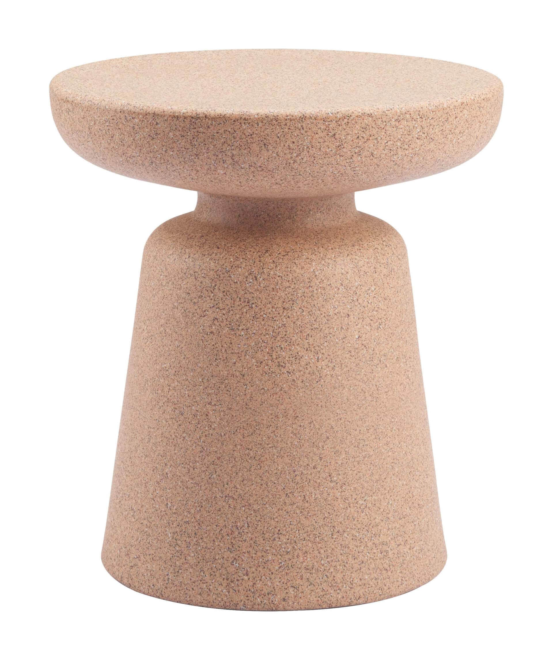Brown Round Weather-Resistant End Table for Modern Spaces 6 Brown Round Weather-Resistant End Table for Modern Spaces