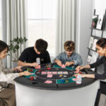 Foldable 48 Inch 6-Player Poker Tabletop with Cup Holders 8 Foldable 48 Inch 6-Player Poker Tabletop with Cup Holders