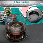 Foldable 48 Inch 6-Player Poker Tabletop with Cup Holders 13 Foldable 48 Inch 6-Player Poker Tabletop with Cup Holders