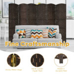 6.5 Ft Tall 6-Panel Folding Room Divider Screen