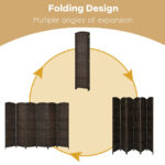 6.5 Ft Tall 6-Panel Folding Room Divider Screen