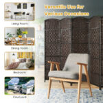 6.5 Ft Tall 6-Panel Folding Room Divider Screen