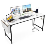 60 Inch Desk with Charging Station and Storage Accessories