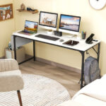 60 Inch Desk with Charging Station and Storage Accessories