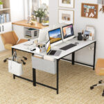 60 Inch Desk with Charging Station and Storage Accessories