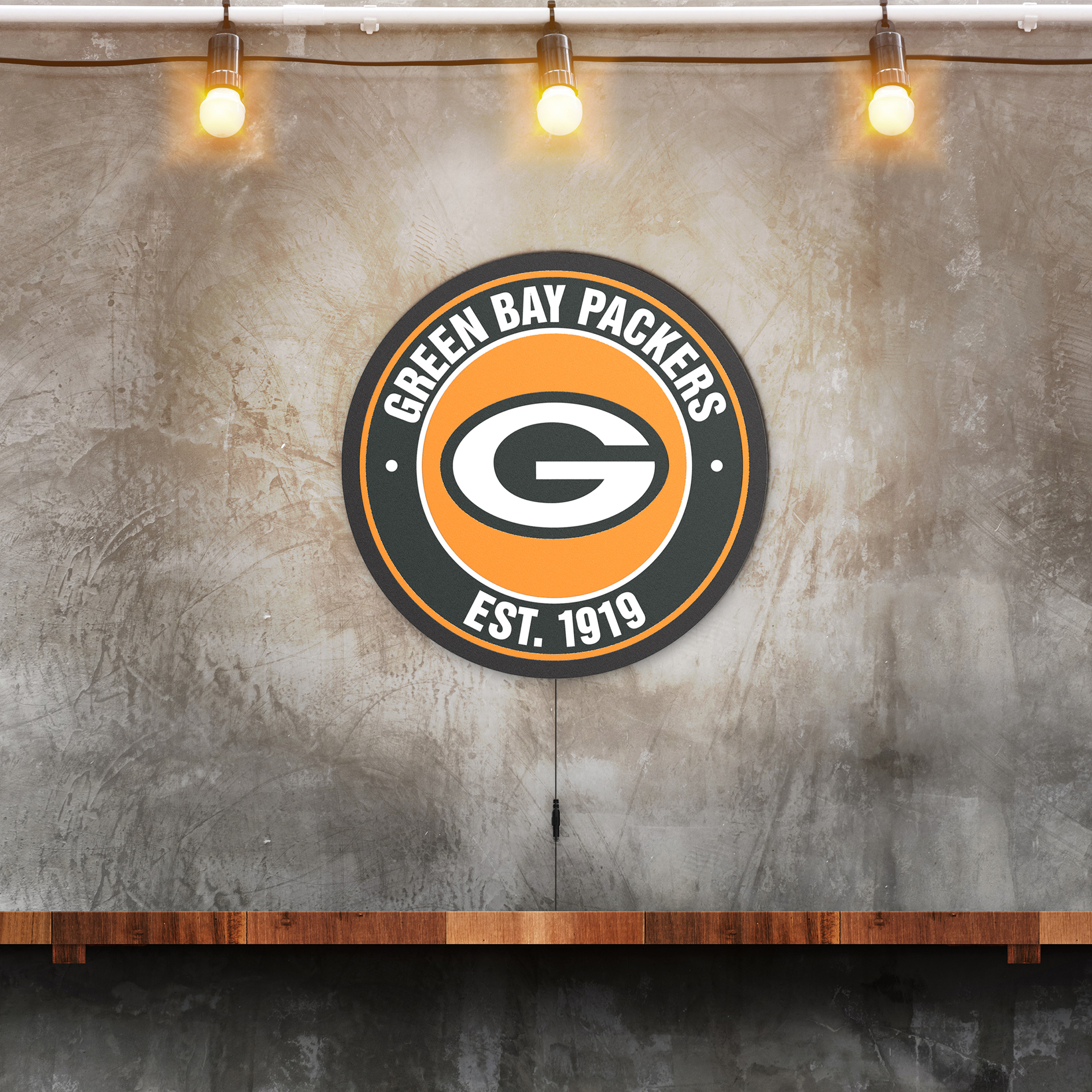 green bay packers led lighted sign