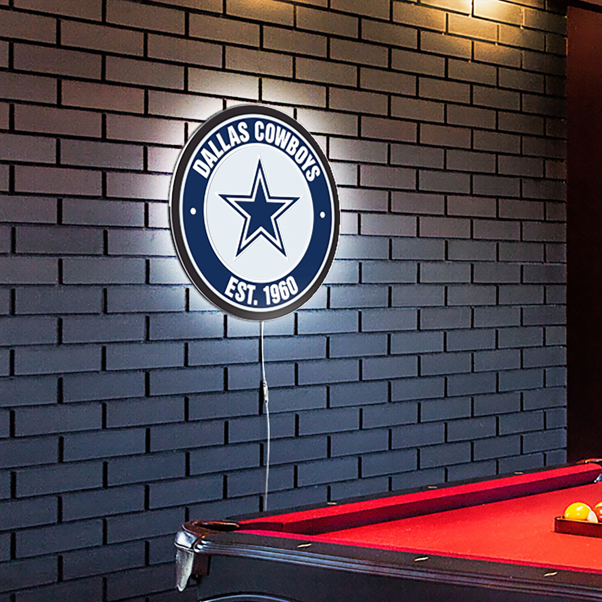 dallas cowboys led lighted establish date sign