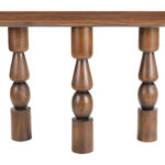 Mid-Century Acacia Wood Console Table with Natural Finish 10 Mid-Century Acacia Wood Console Table with Natural Finish