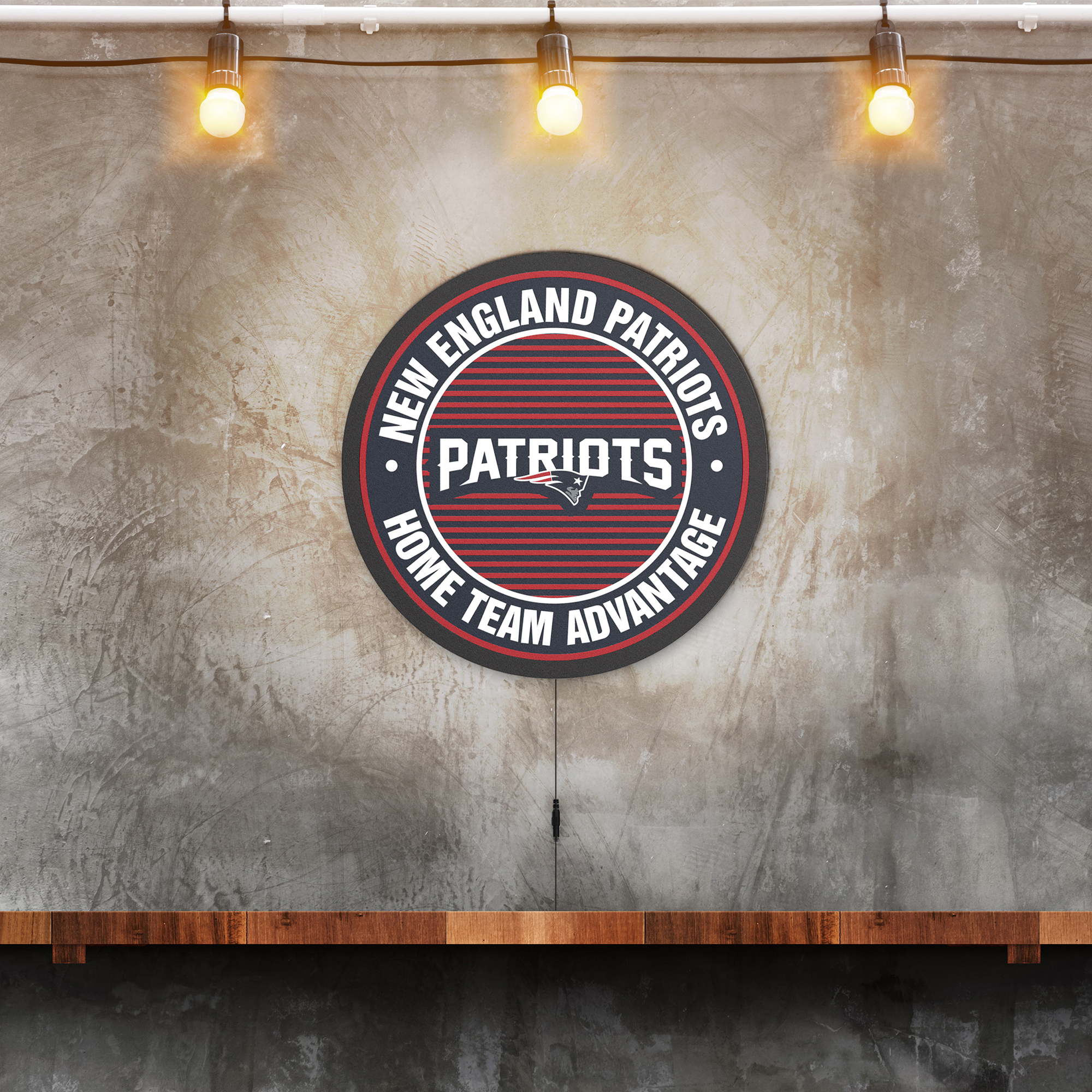patriots home field advantage led lighted sign