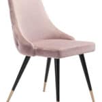 Velvet Tufted Dining Chair with Brass Legs (Set of 2) 13 Velvet Tufted Dining Chair with Brass Legs (Set of 2)