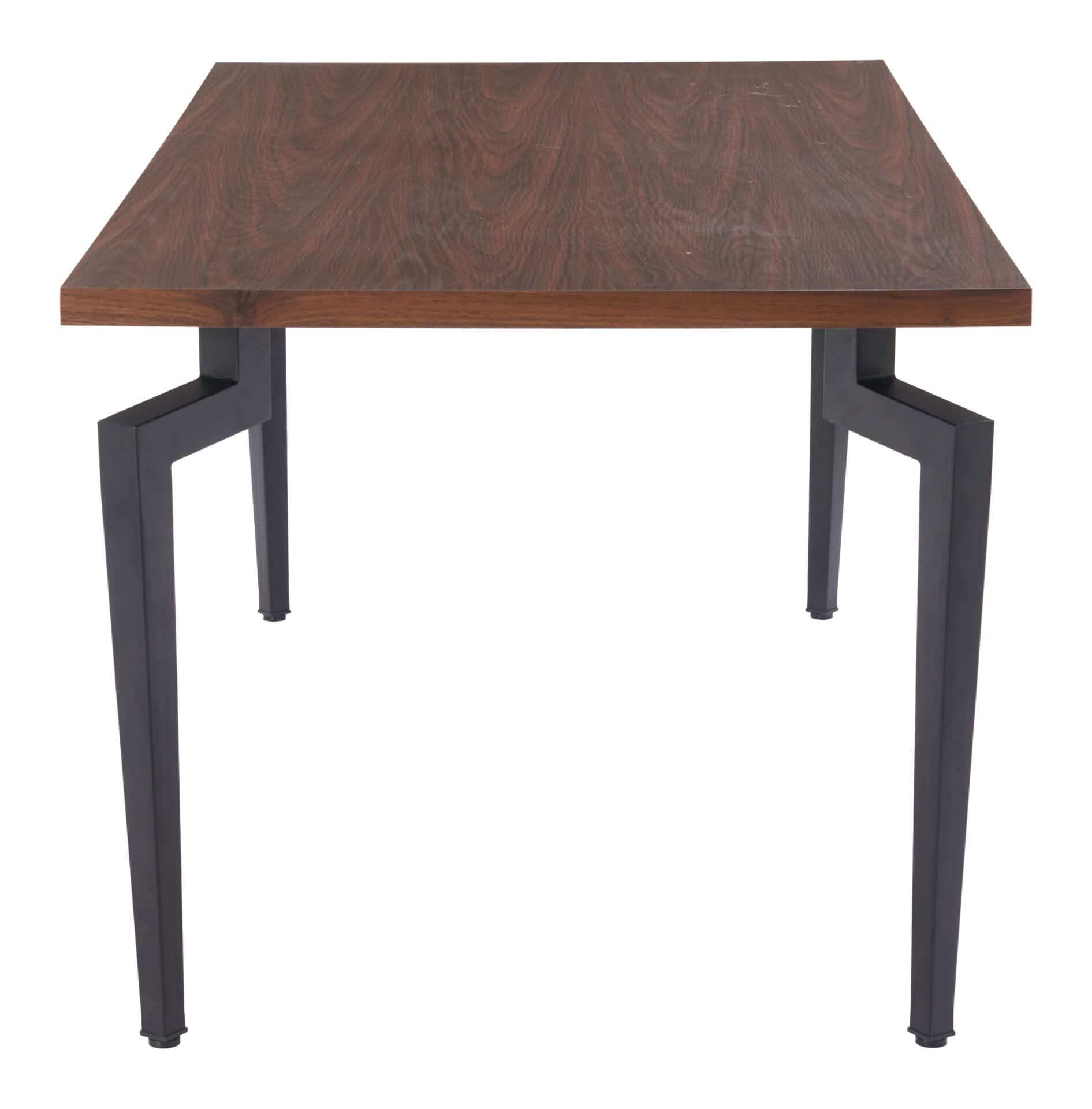 Modern Rectangular Dining Table with Steel Base and Wood Top 2 Modern Rectangular Dining Table with Steel Base and Wood Top - Image 2