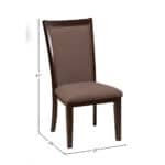 Contemporary Dark Espresso Acacia Upholstered Side Chairs (Set of 2) 8 Contemporary Dark Espresso Acacia Upholstered Side Chairs (Set of 2)