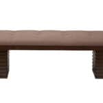 Contemporary Dark Espresso Acacia Upholstered Dining Bench with Tufted Seating 7 Contemporary Dark Espresso Acacia Upholstered Dining Bench with Tufted Seating