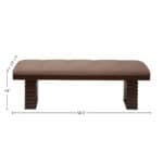 Contemporary Dark Espresso Acacia Upholstered Dining Bench with Tufted Seating 10 Contemporary Dark Espresso Acacia Upholstered Dining Bench with Tufted Seating