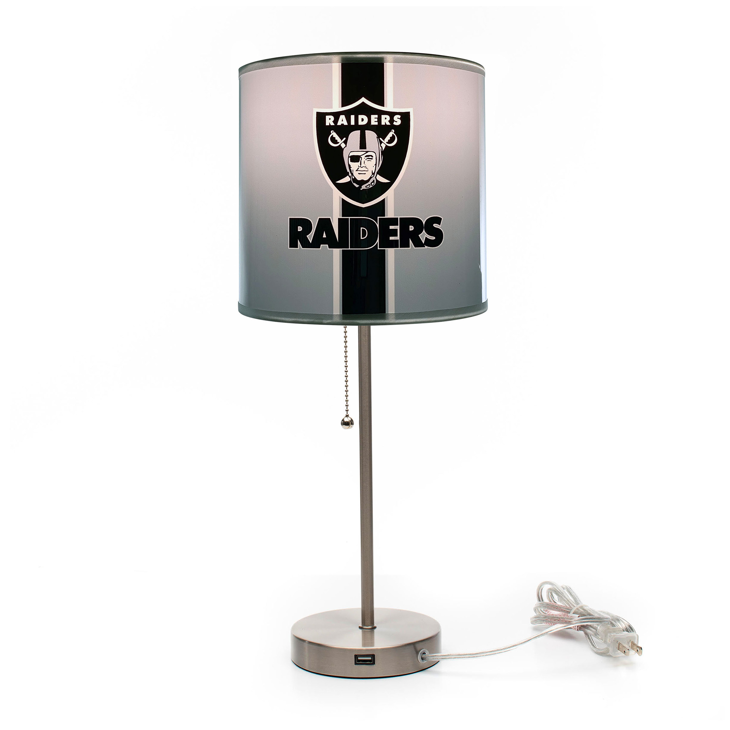 las vegas raiders chrome usb charging lamp