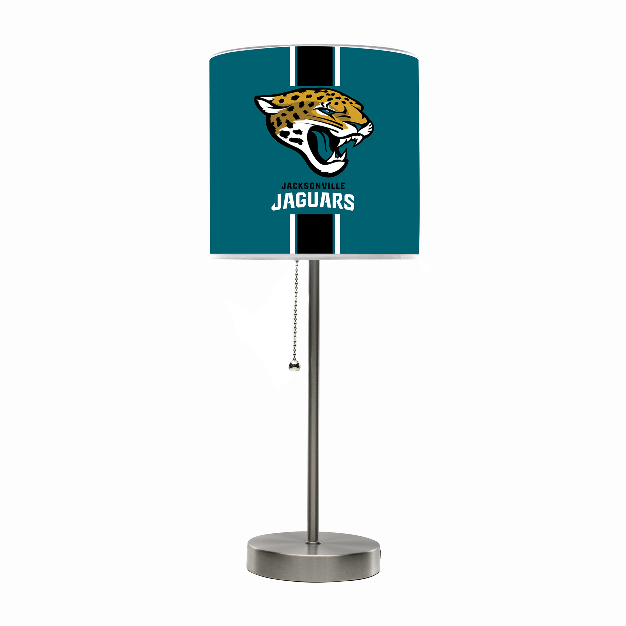 jacksonville jaguars chrome usb charging lamp with changeable shade