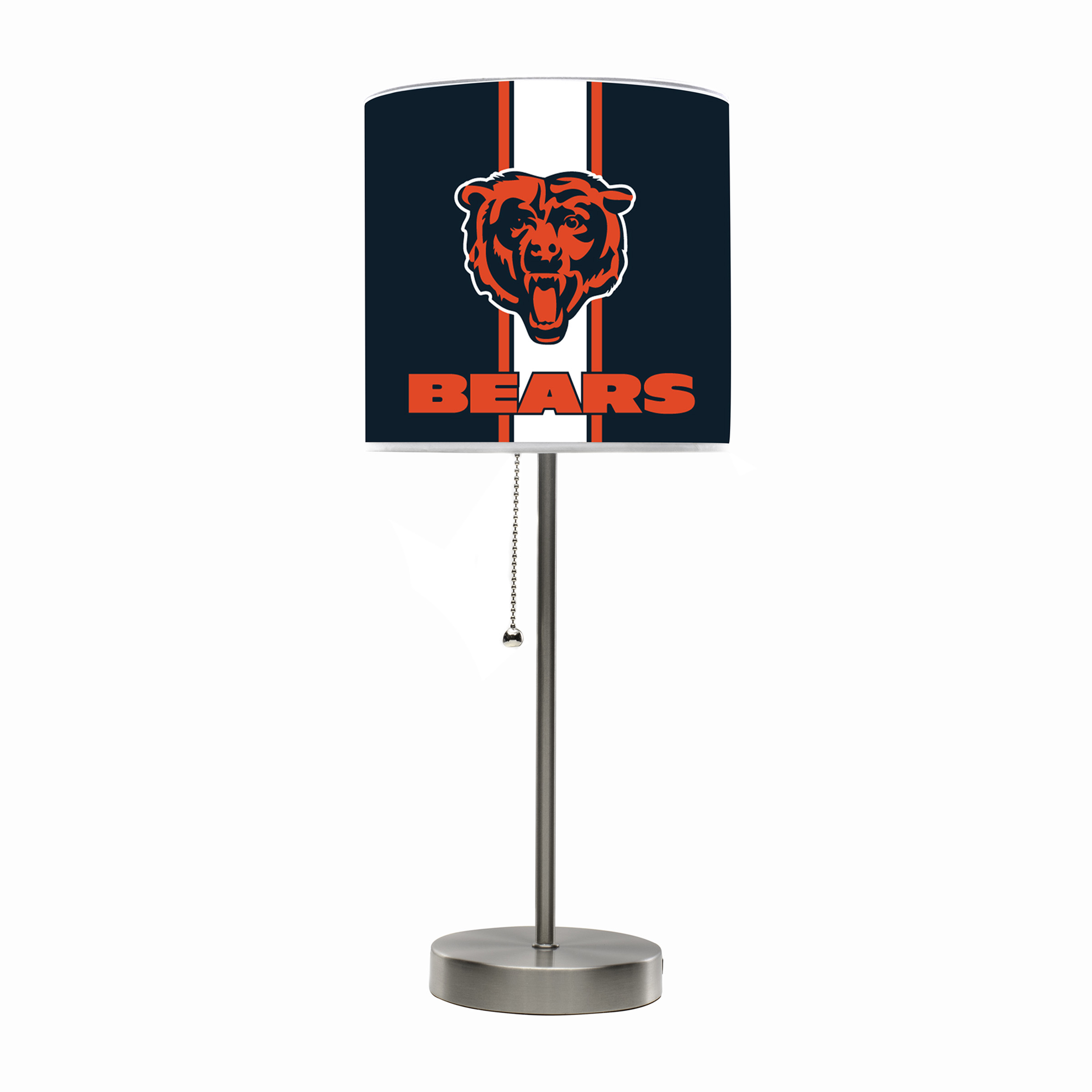 chicago bears chrome usb charging lamp with shade insert