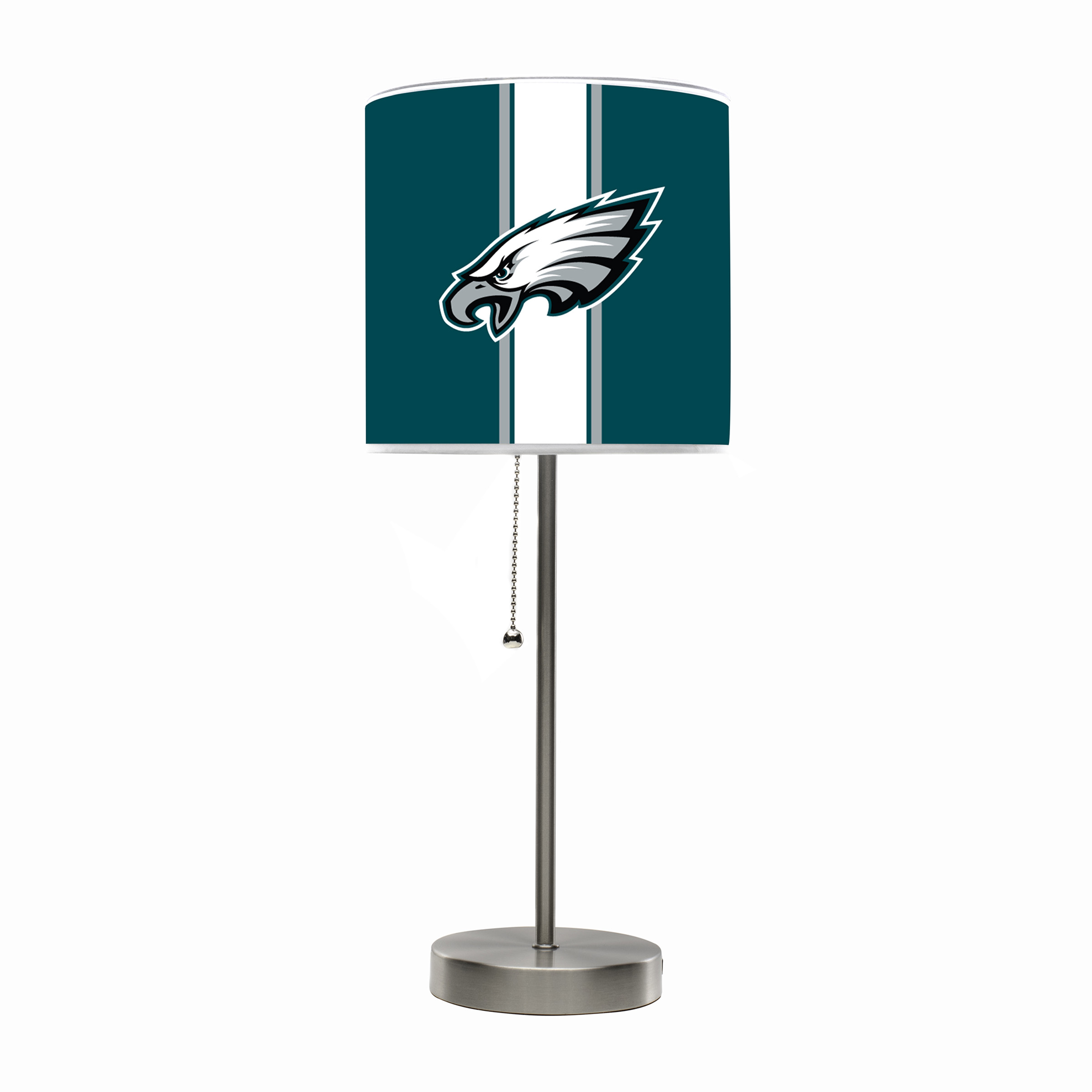 philadelphia eagles chrome usb charging lamp with shade