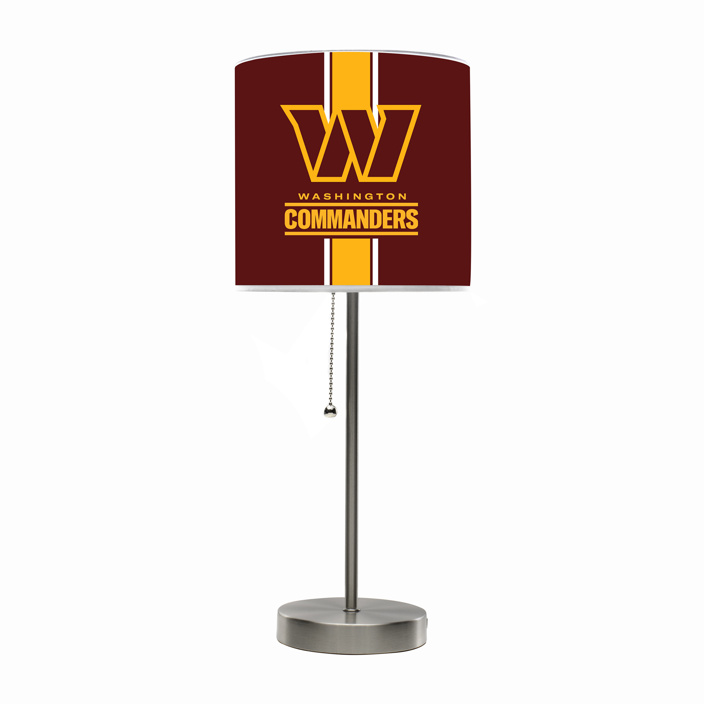 commanders chrome usb charging lamp with changeable shade insert