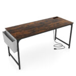60 Inch Desk with Charging Station and Storage Accessories