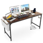 60 Inch Desk with Charging Station and Storage Accessories