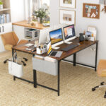 60 Inch Desk with Charging Station and Storage Accessories