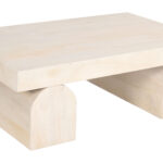 White Washed Mango Wood Coffee Table with Steel Frame 10 White Washed Mango Wood Coffee Table with Steel Frame
