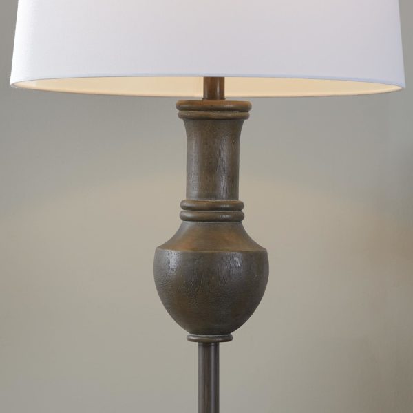 61 Griffin Contemporary Acid Grey Wood Floor Lamp 2