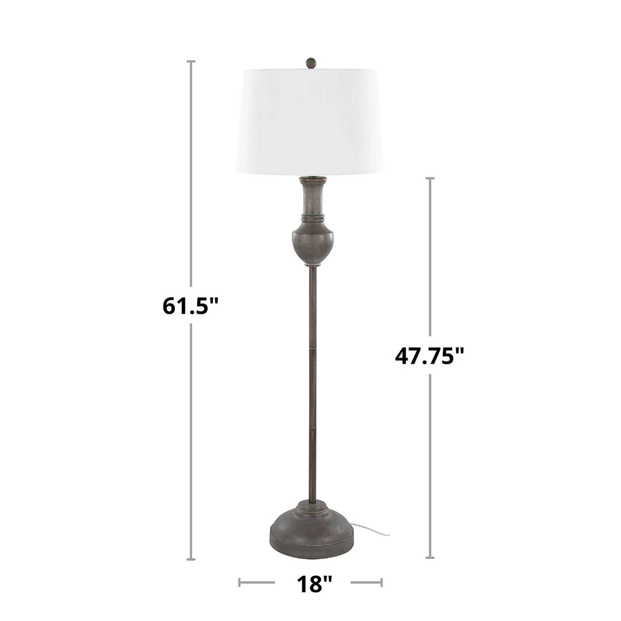 61" Griffin Contemporary Acid Grey Wood Floor Lamp 4 61" Griffin Contemporary Acid Grey Wood Floor Lamp - Image 4