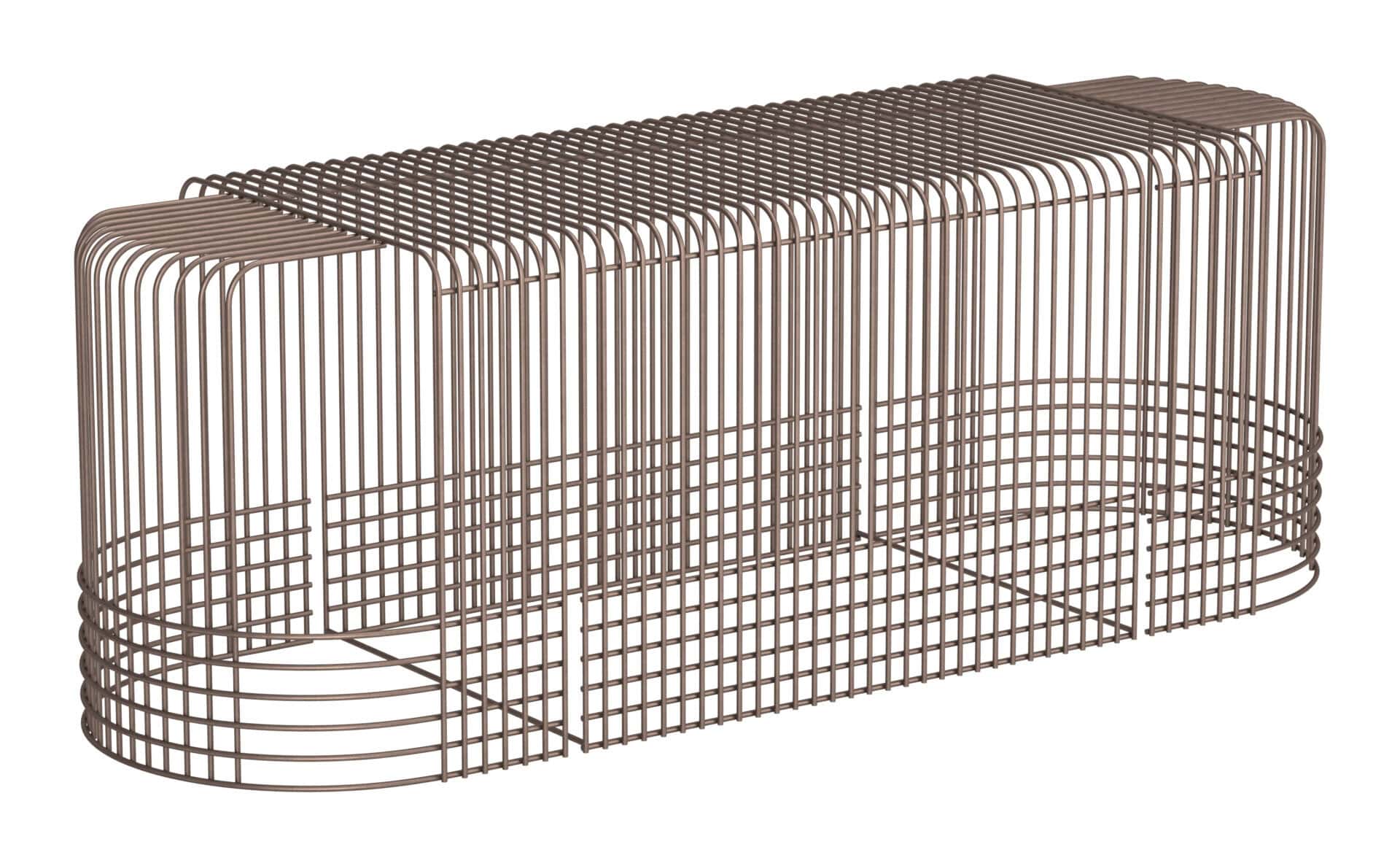Modern Industrial Coffee Table Set with Steel Wire Frame (Set of 3) 1 Modern Industrial Coffee Table Set with Steel Wire Frame (Set of 3)