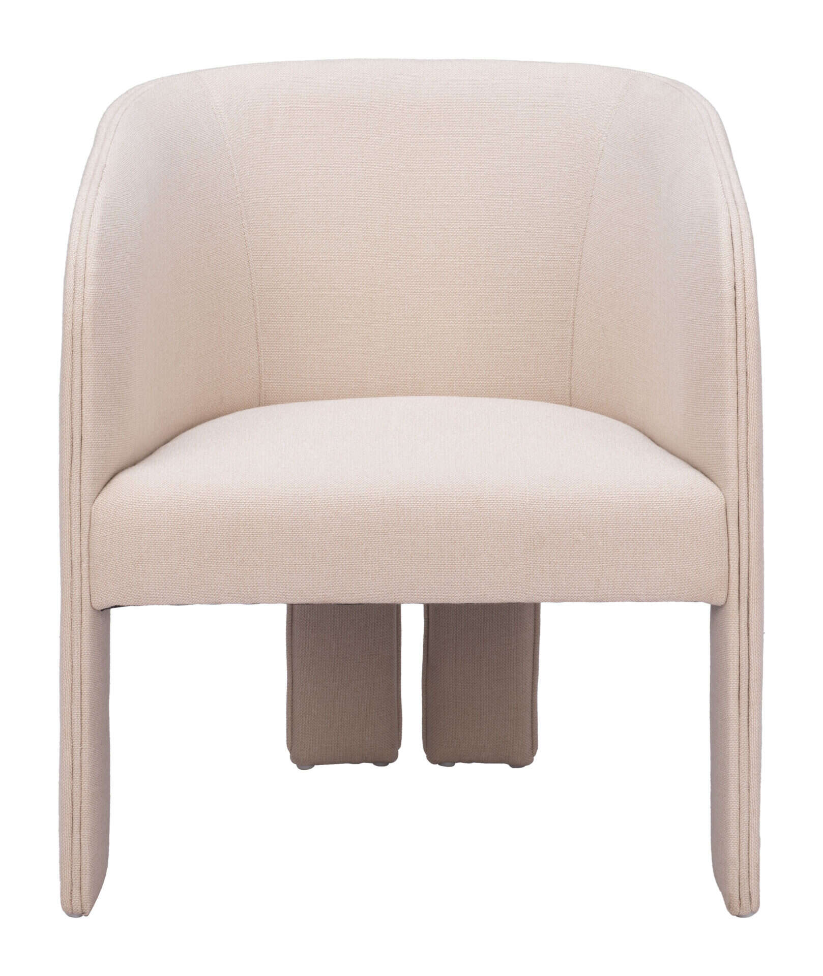 Beige Accent Chair with Durable Polyester Fabric and Armrest Support 6 Beige Accent Chair with Durable Polyester Fabric and Armrest Support - Image 6