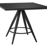 Black Square Dining Table, Mid-Century Modern Industrial Design 7 Black Square Dining Table, Mid-Century Modern Industrial Design