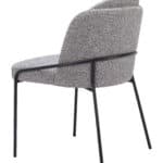 Modern Black and White Dining Chair with Teddy Fabric (Set of 2) 12 Modern Black and White Dining Chair with Teddy Fabric (Set of 2)