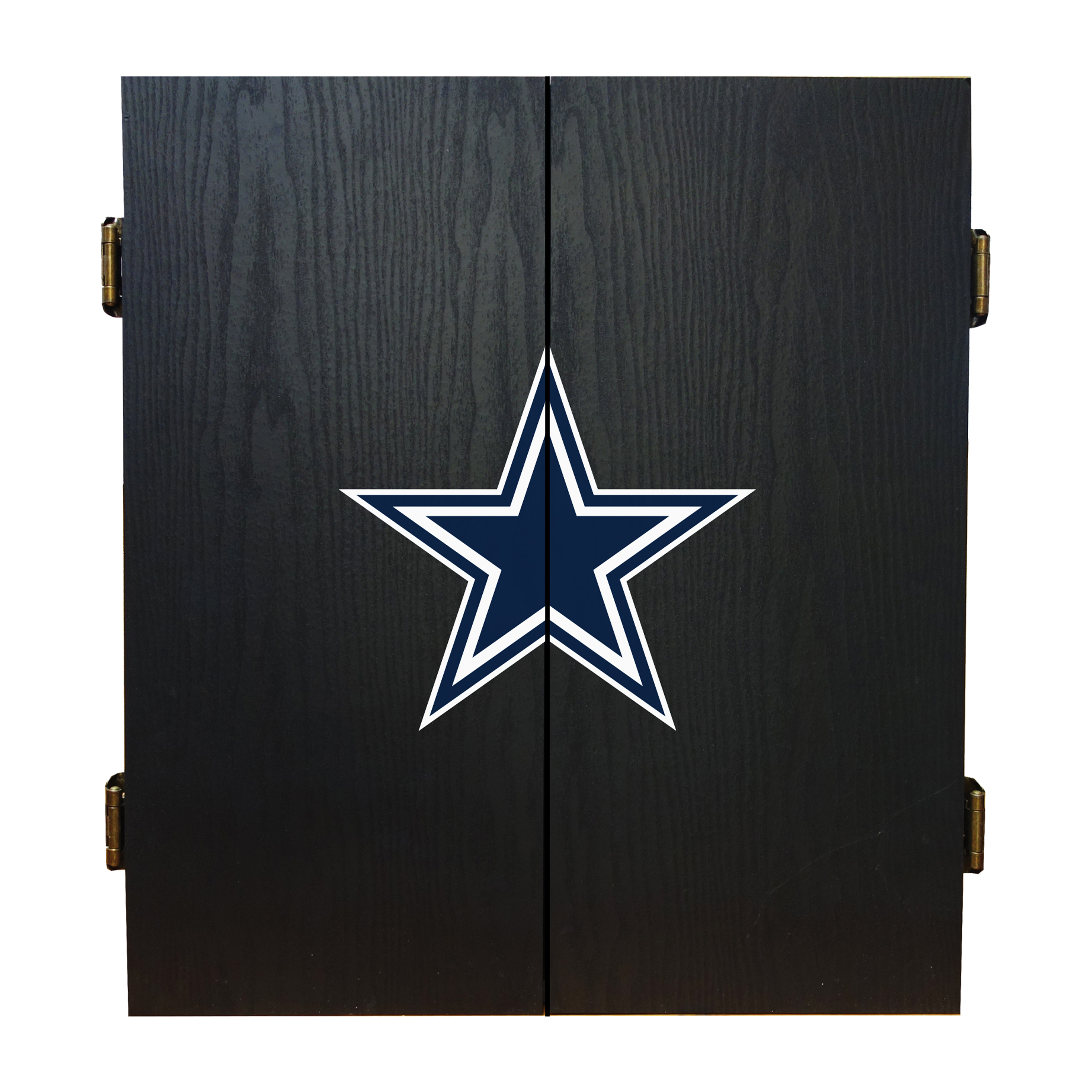 dallas cowboys bristle dartboard cabinet set