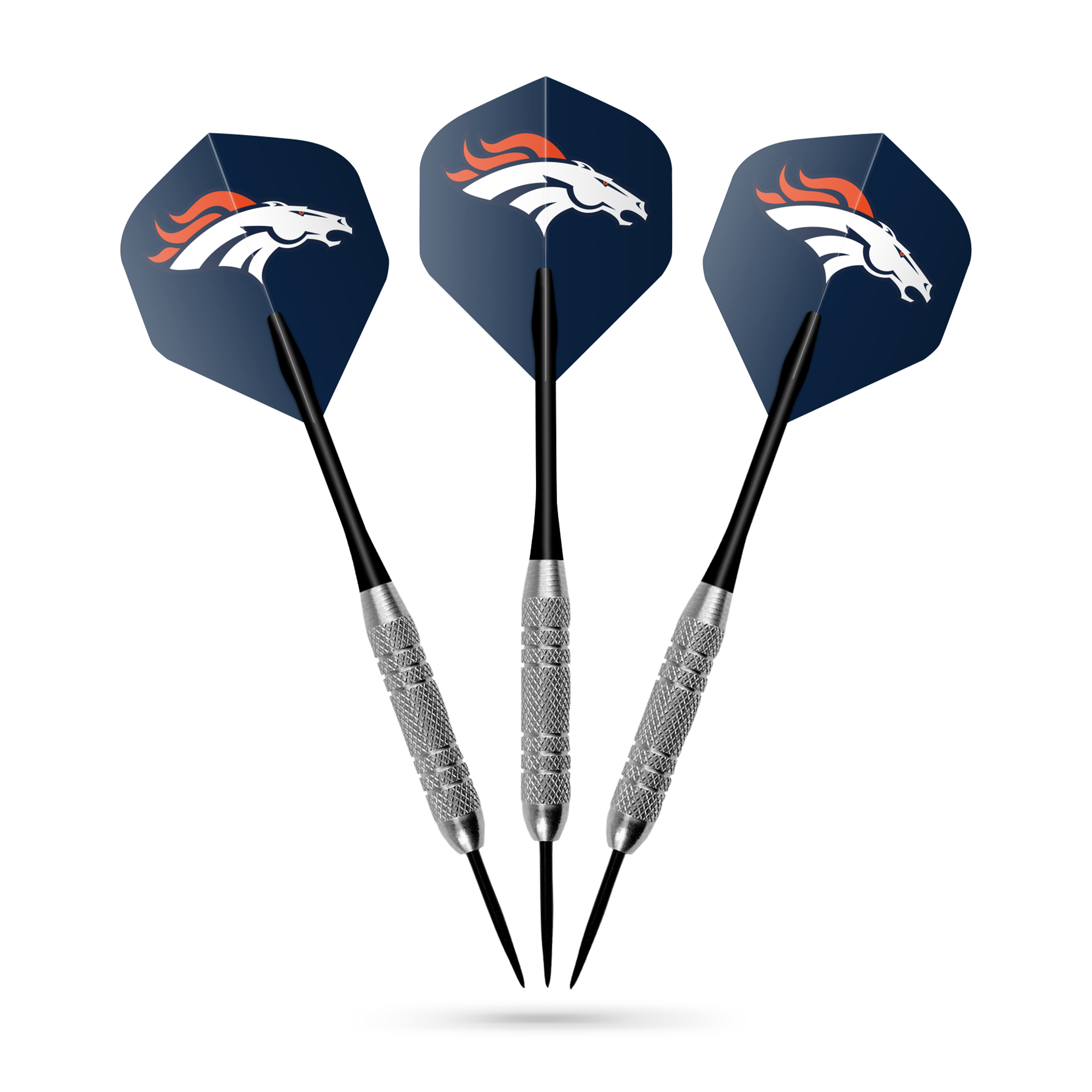 denver broncos bristle dartboard cabinet set