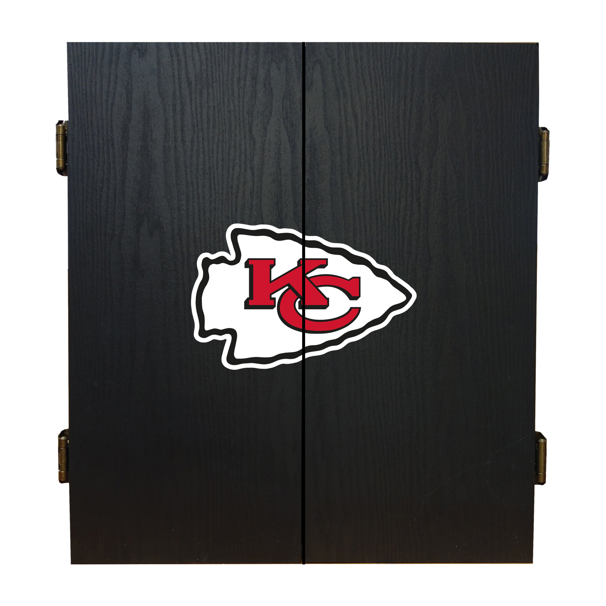 chiefs bristle dartboard cabinet set