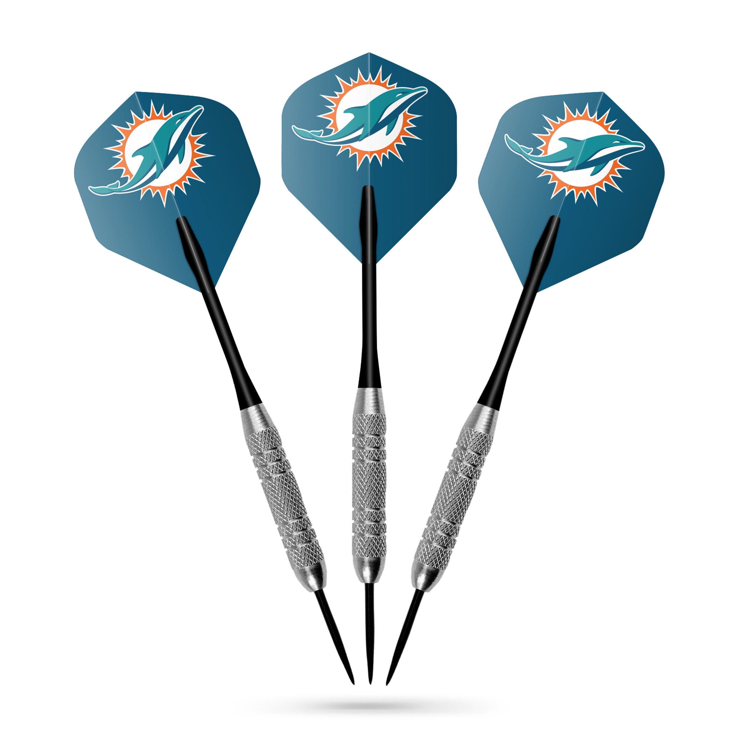 miami dolphins bristle dartboard cabinet set
