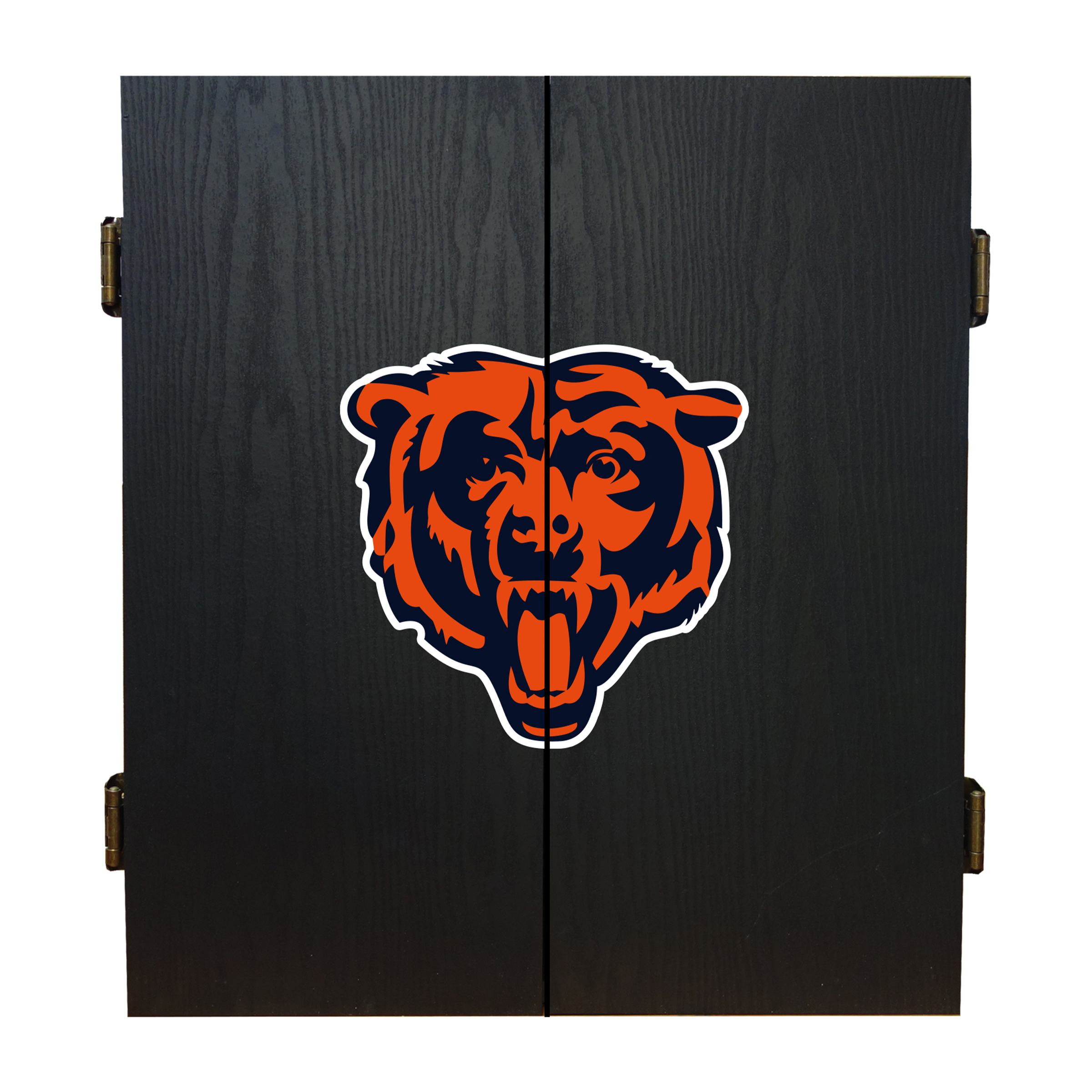 chicago bears bristle dartboard cabinet set