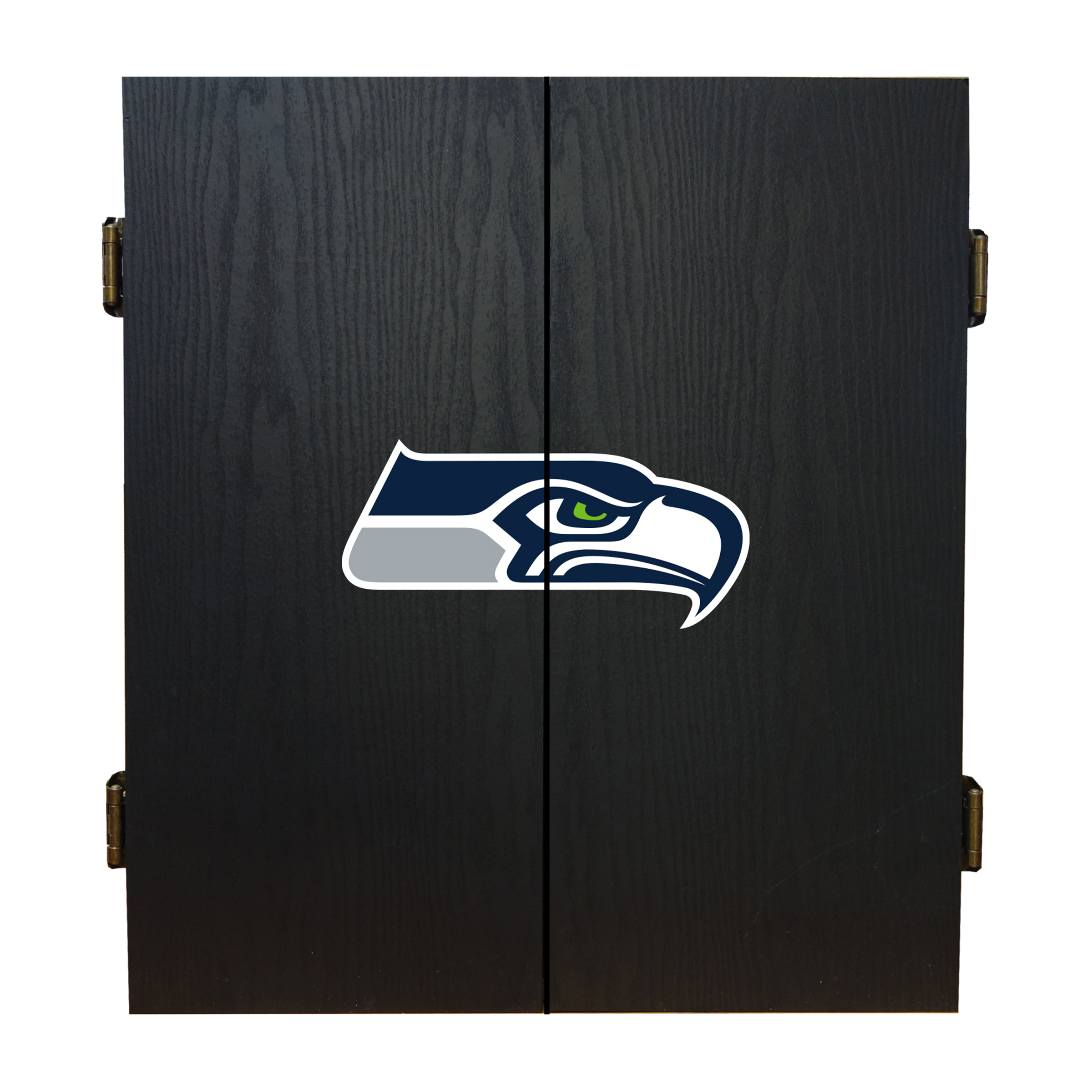 seattle seahawks bristle dartboard cabinet set