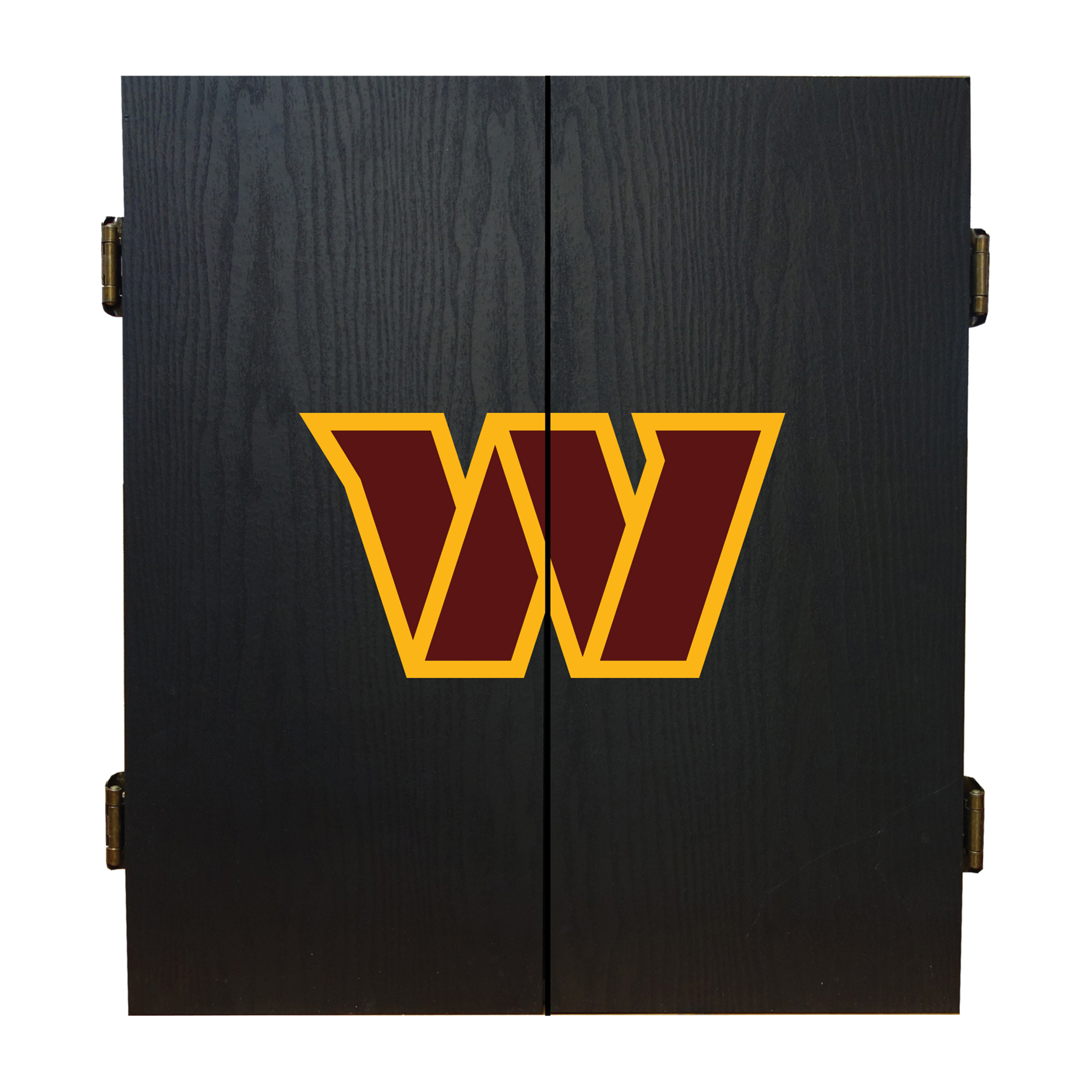 washington commanders bristle dartboard cabinet set