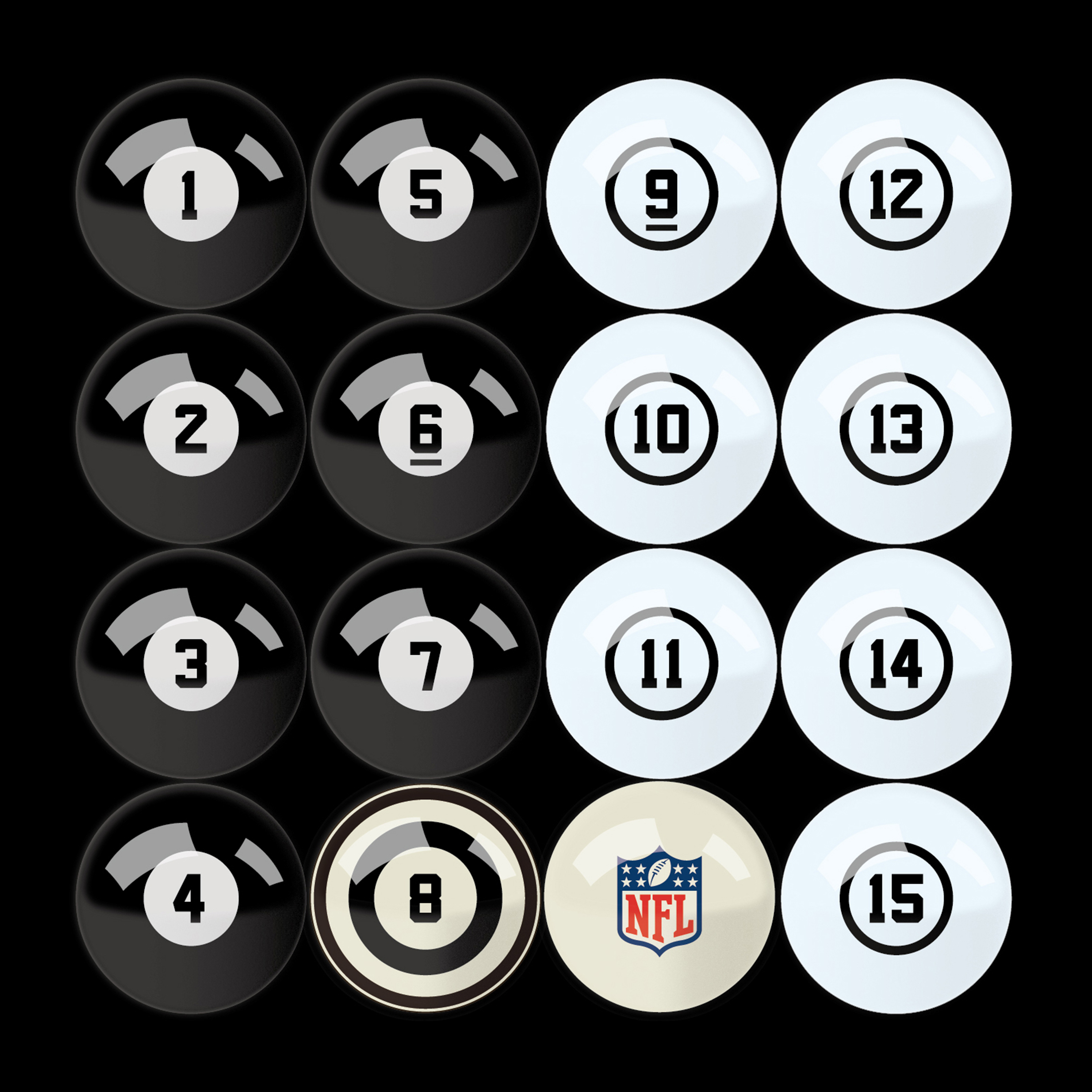 cleveland browns regulation billiard ball set