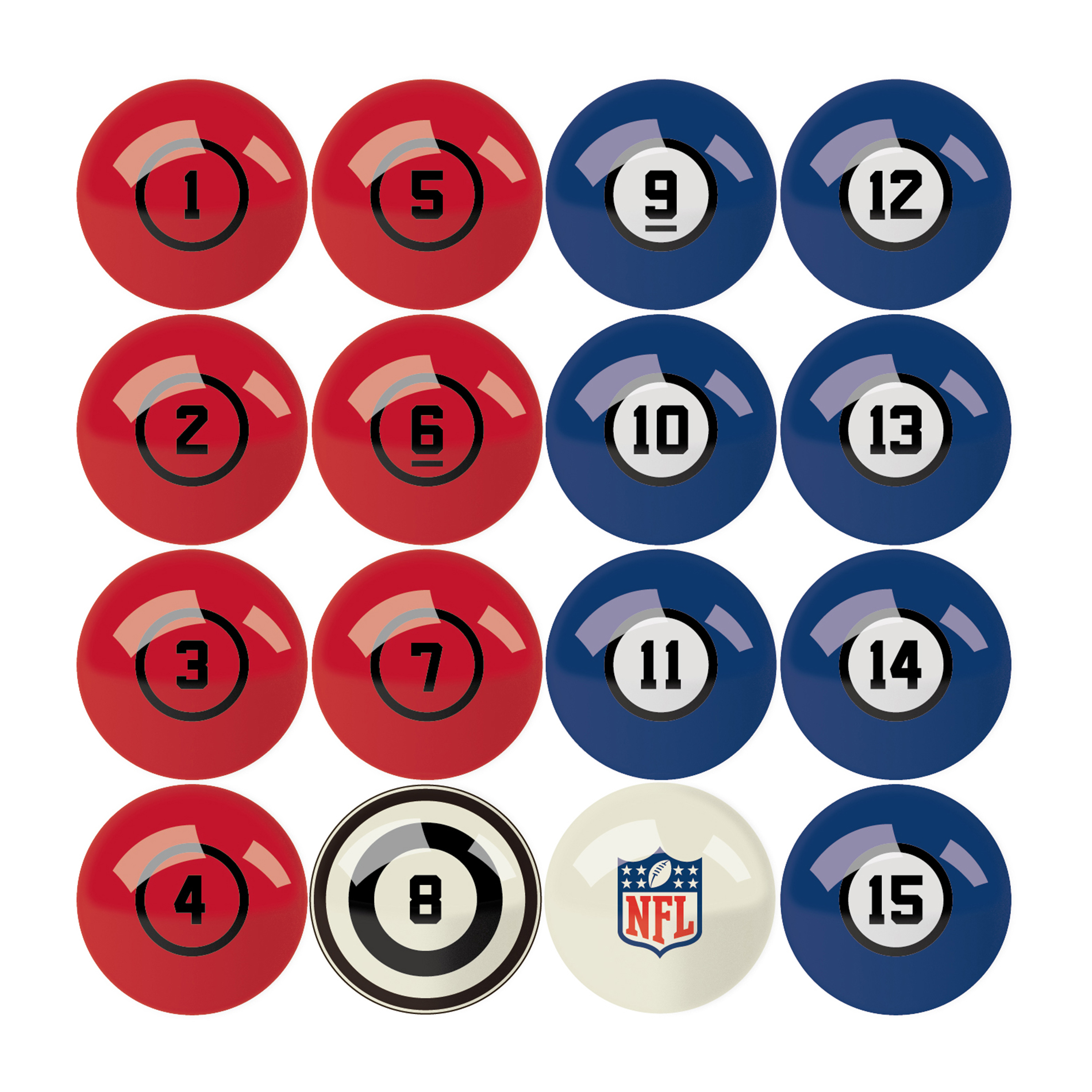 buffalo bills regulation billiard ball set with numbers