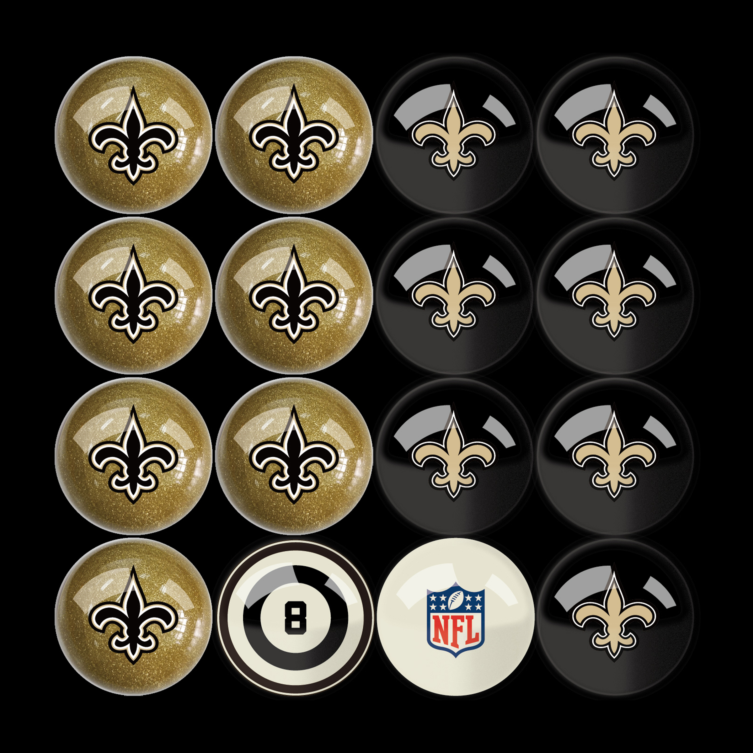 new orleans saints regulation billiard ball set