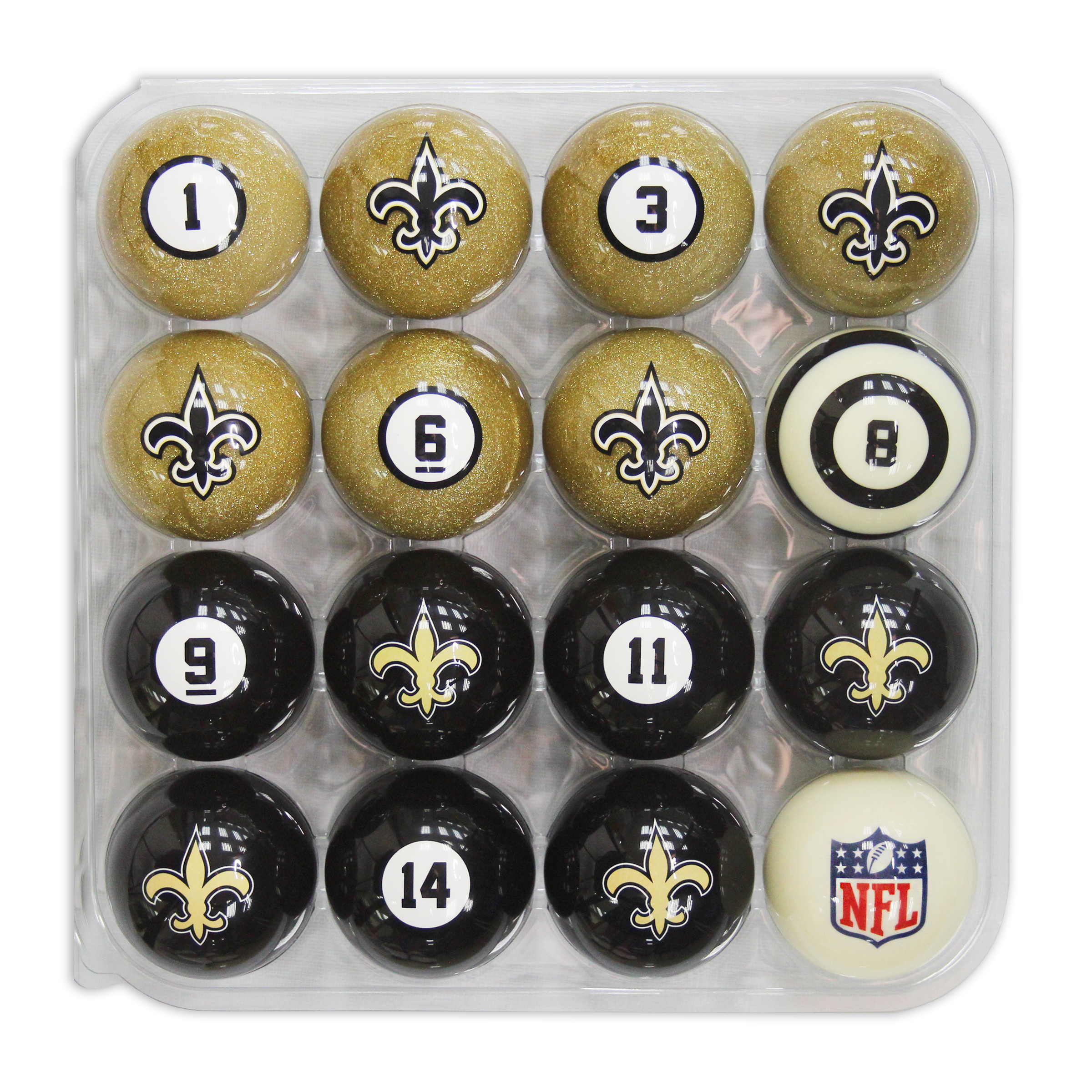 new orleans saints regulation billiard ball set