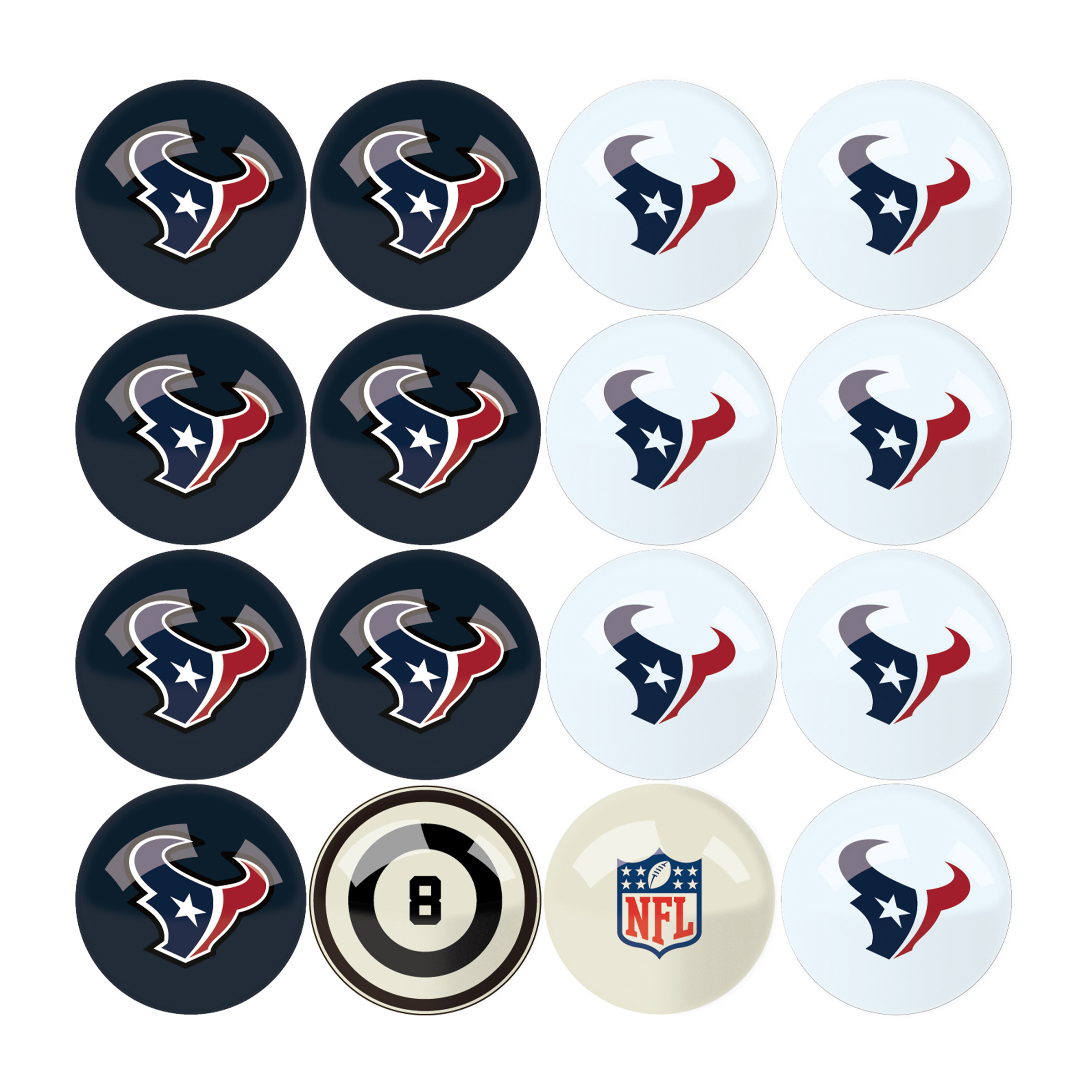 houston texans regulation billiard ball set
