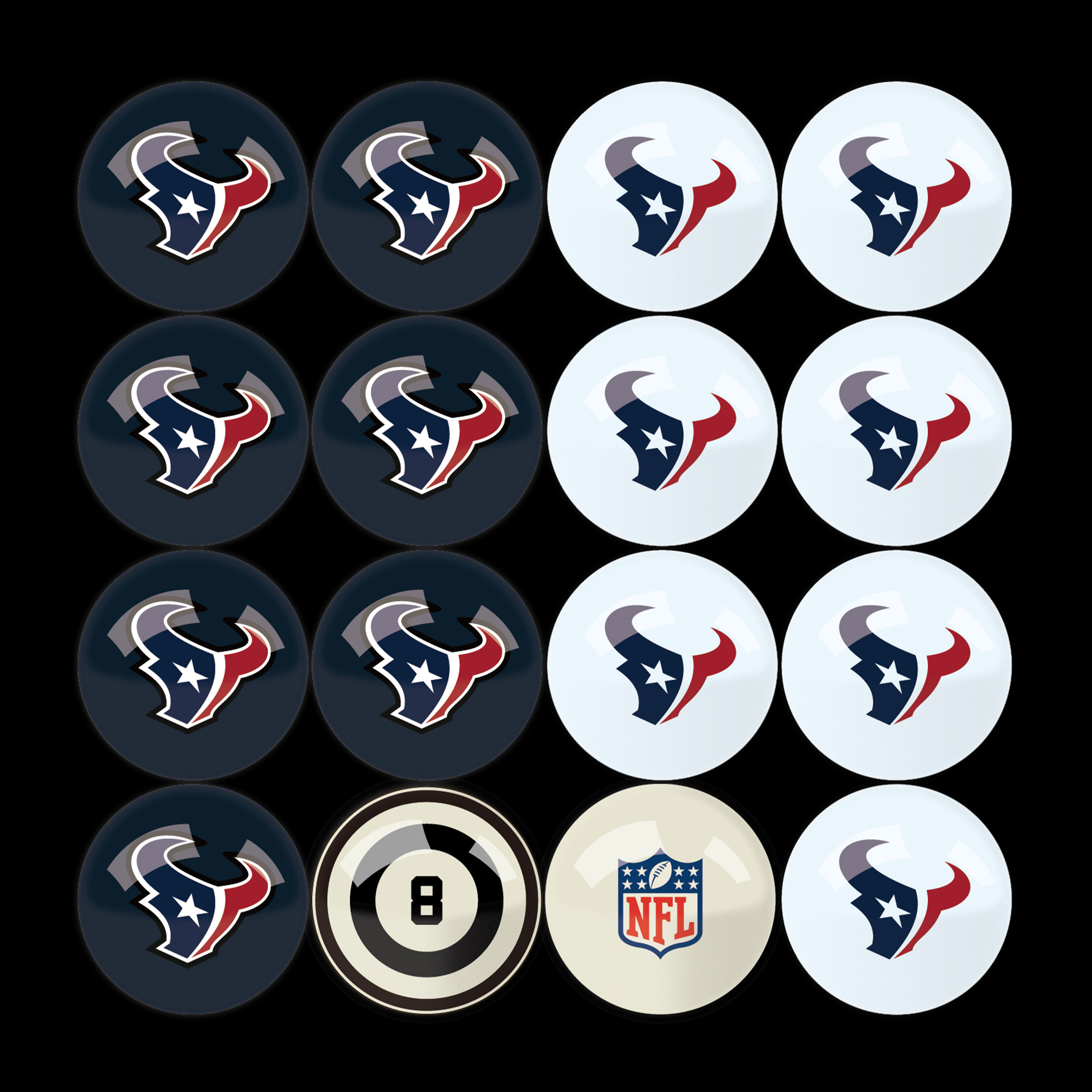 houston texans regulation billiard ball set