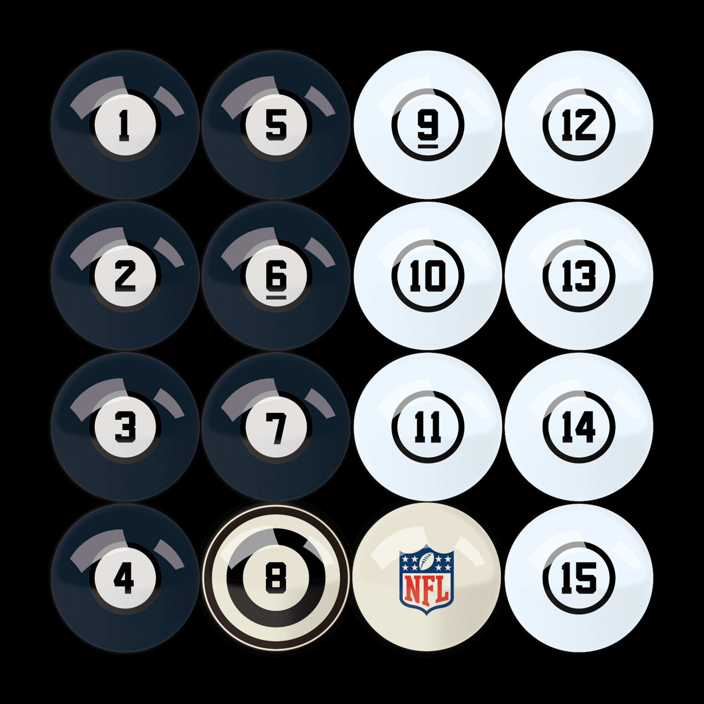 houston texans regulation billiard ball set