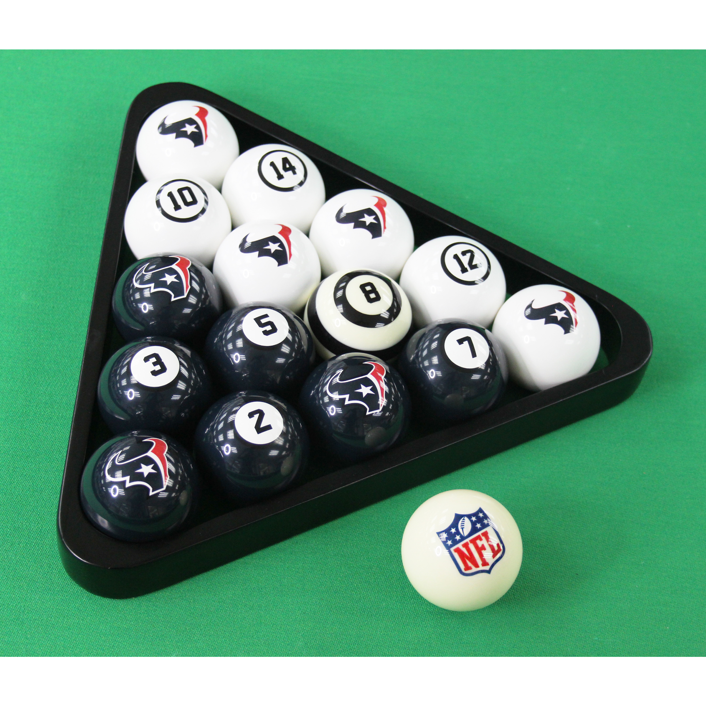 houston texans regulation billiard ball set