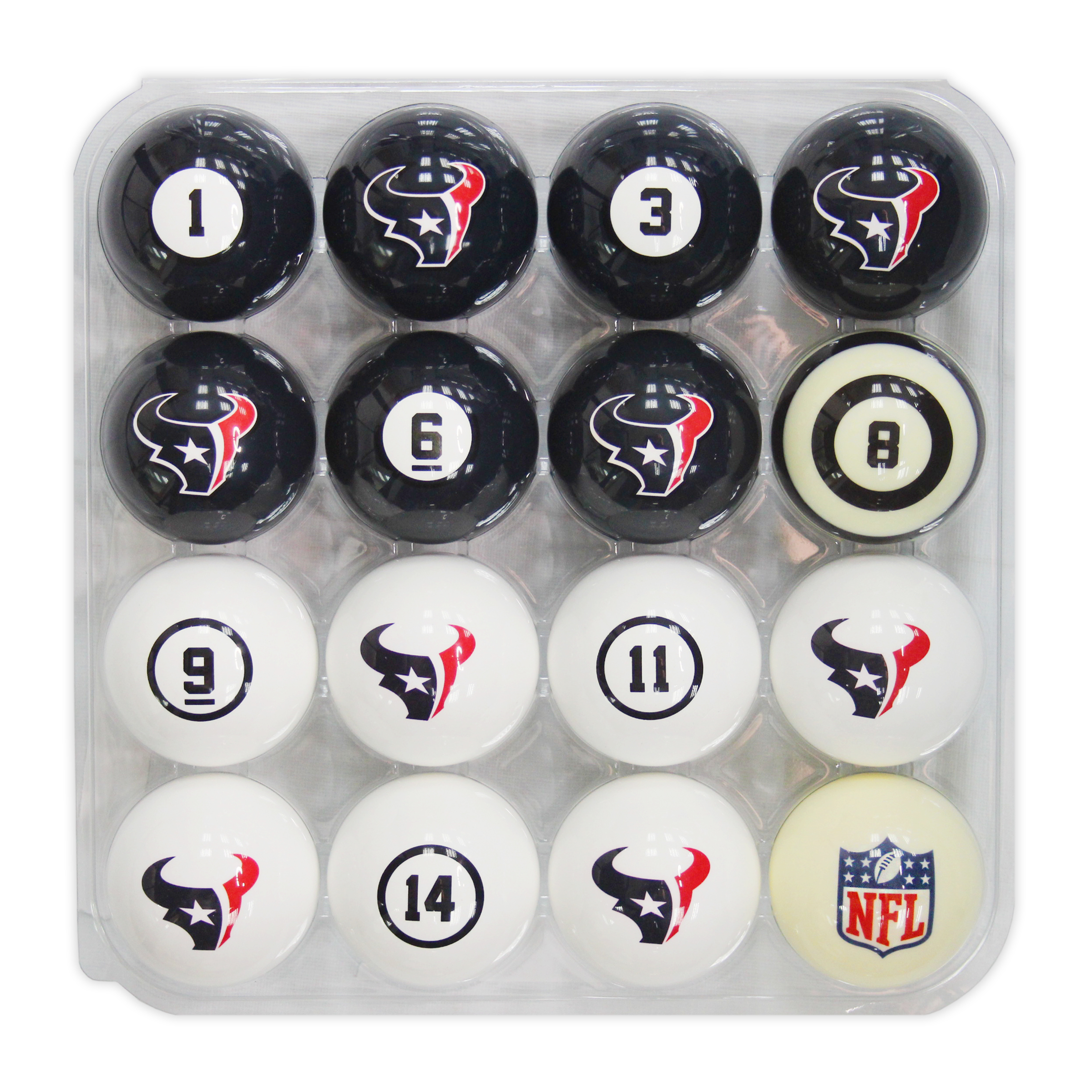 houston texans regulation billiard ball set