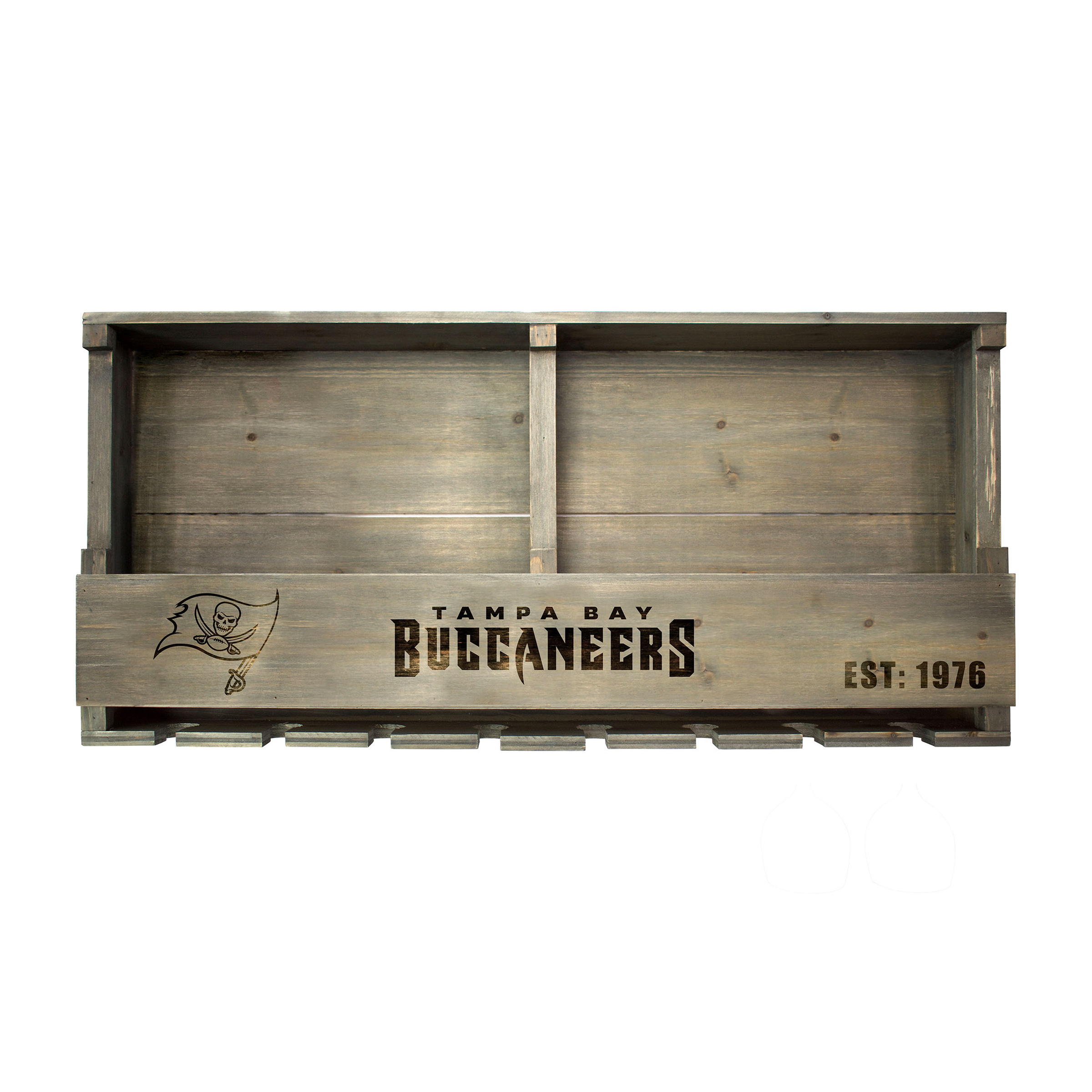 tampa bay buccaneers reclaimed wood bar shelf